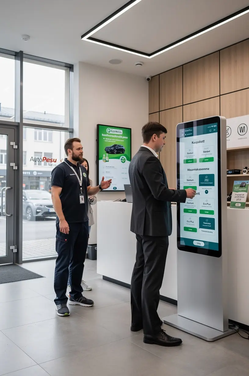 Kaasaegne autodetail pesemas professionaalses autopesulas liikmelisuse all.